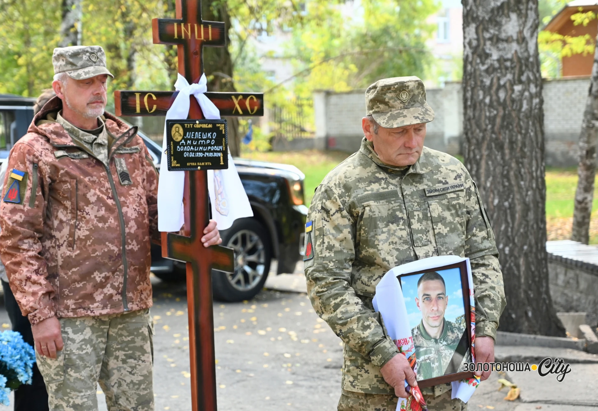 «Я не вдова! Я – дружина загиблого Героя». На щиті Дмитро Мелешко